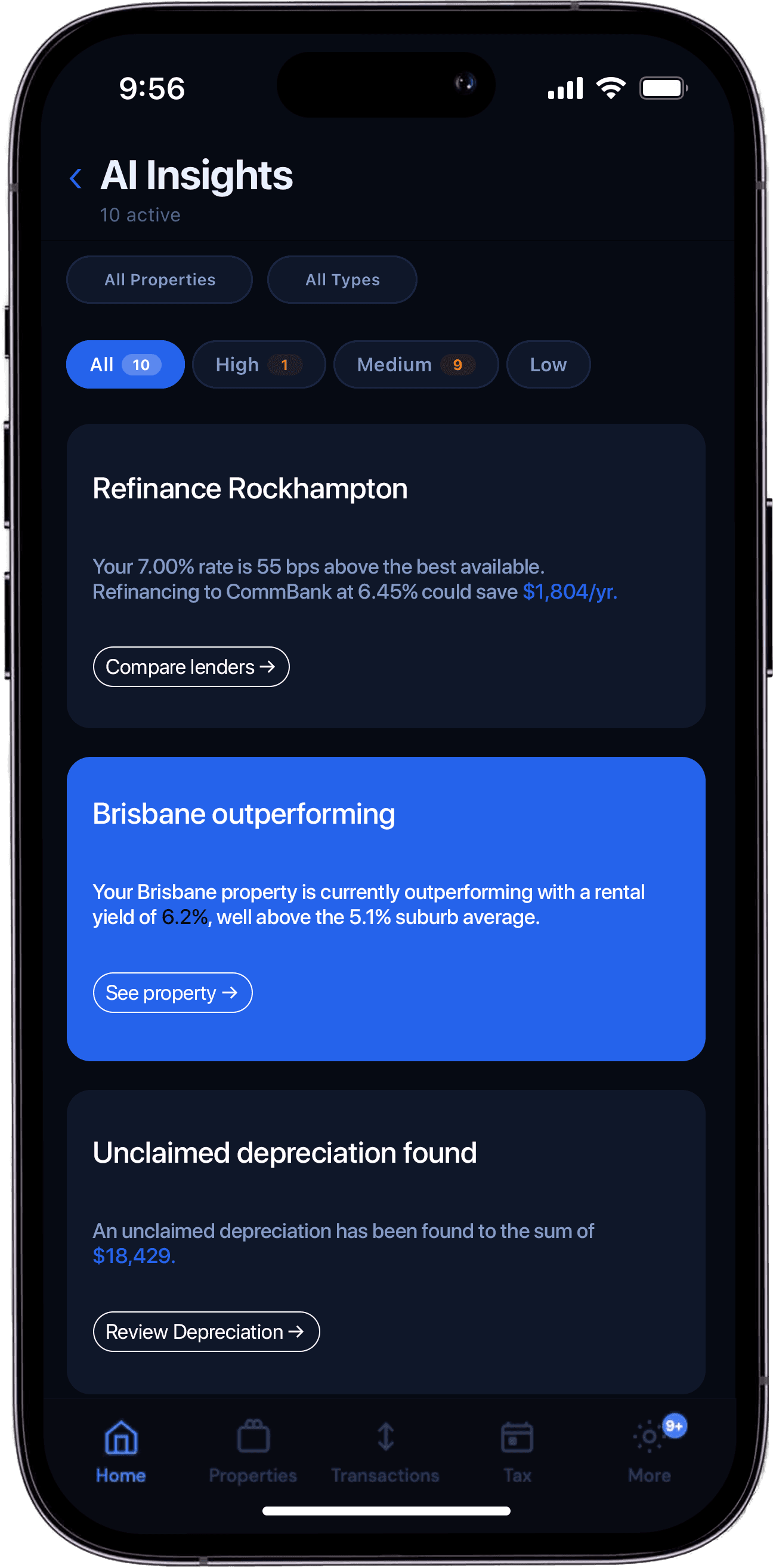 AI Insights Screen
